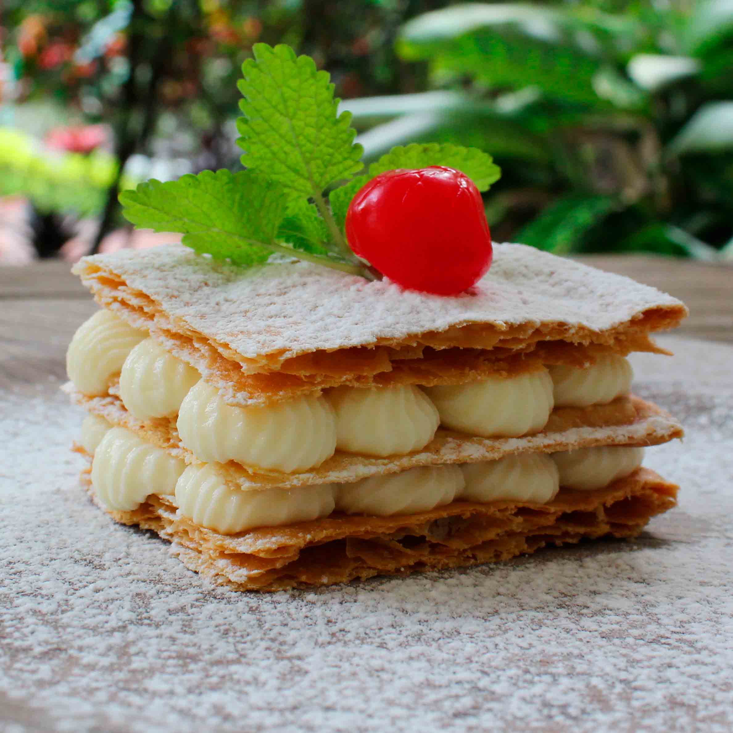 Resultado de la receta Milhojas de Mascarpone